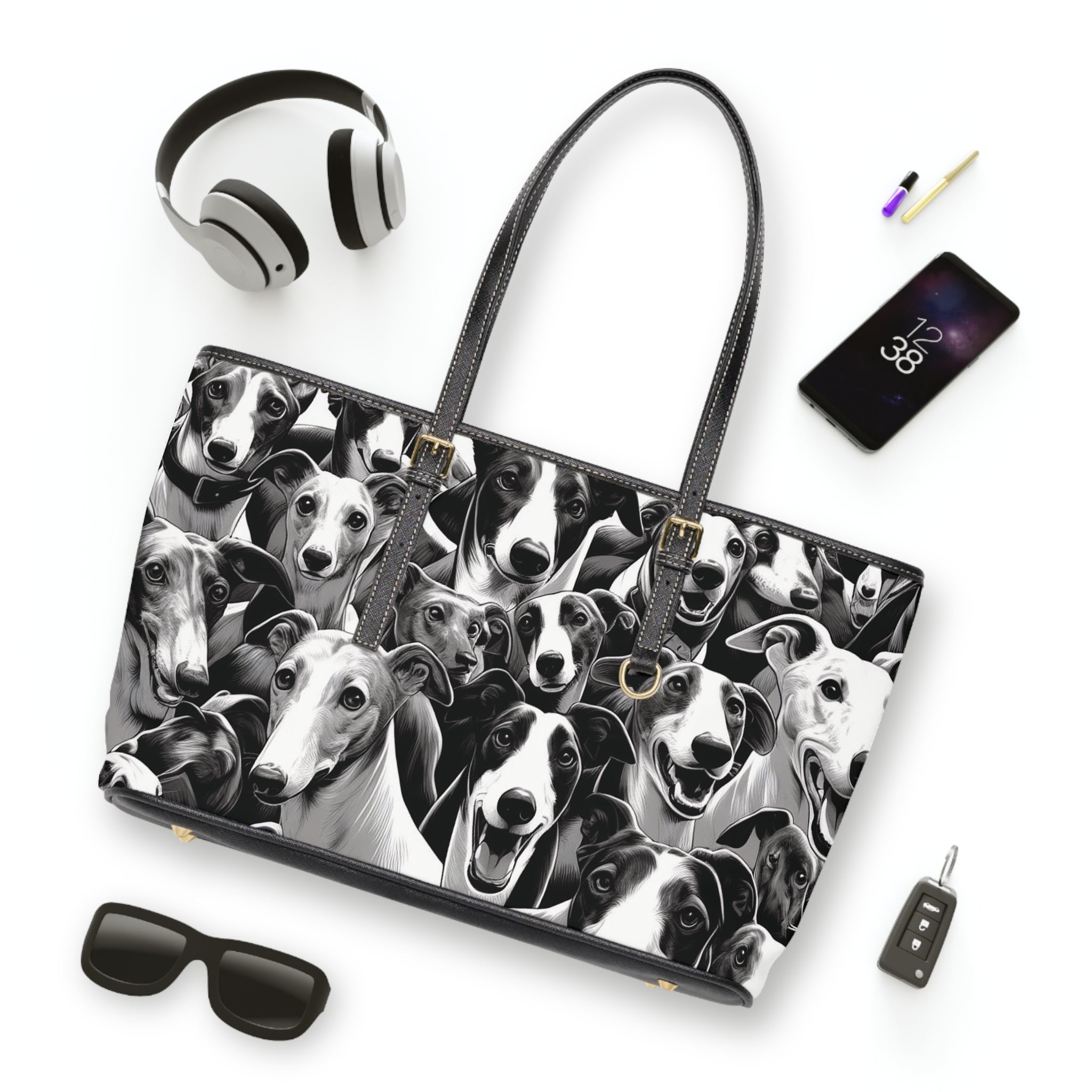 CELINE Dalmatian Pattern Unborn Calf Leather Clasp Handbag White Black –  VintageShop solo