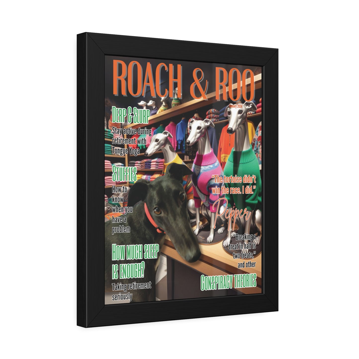 Customize Your Top Dog's Roach & Roo Cover Here (framed)